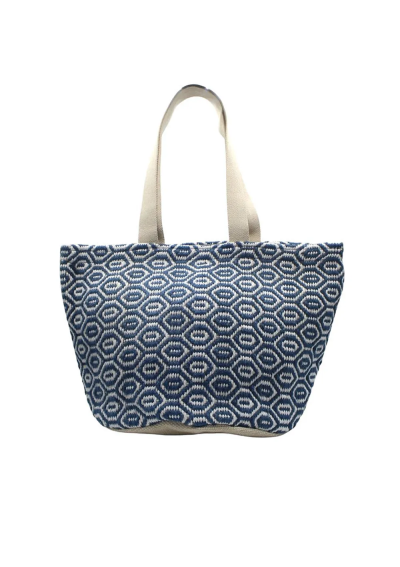 Sac de plage losange bleu