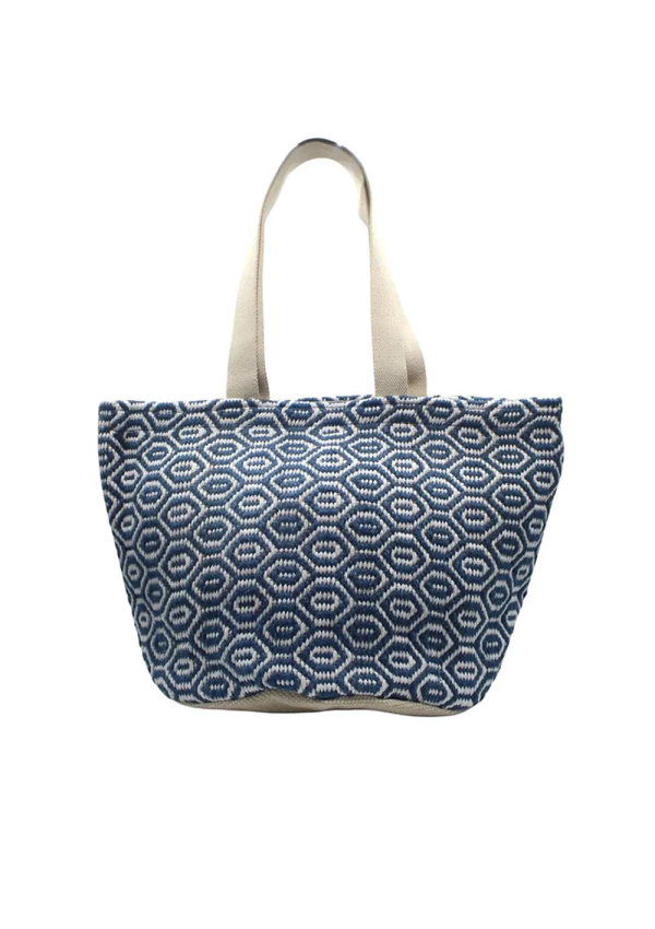 Sac de plage losange bleu