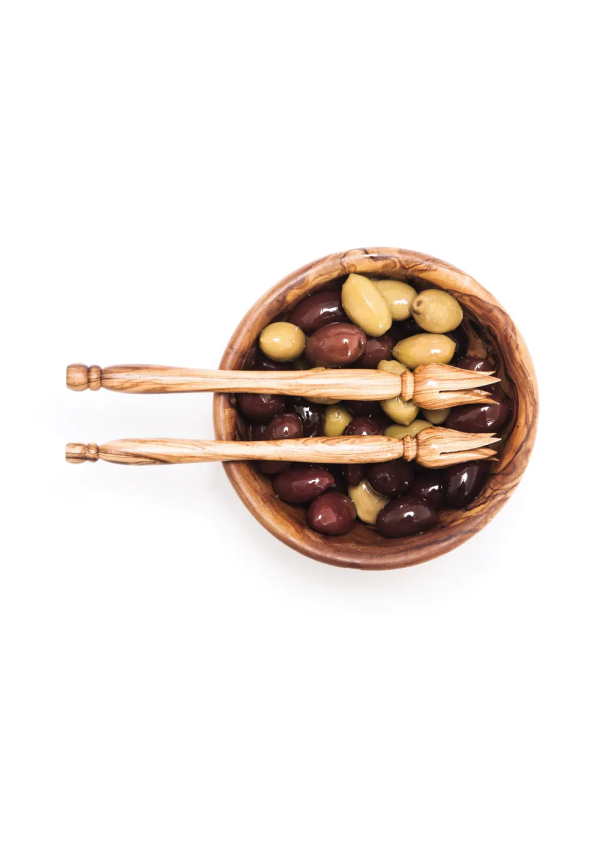 fourchette à olive en bois d'olivier