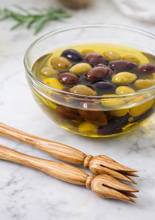 fourchette à olive en bois d'olivier