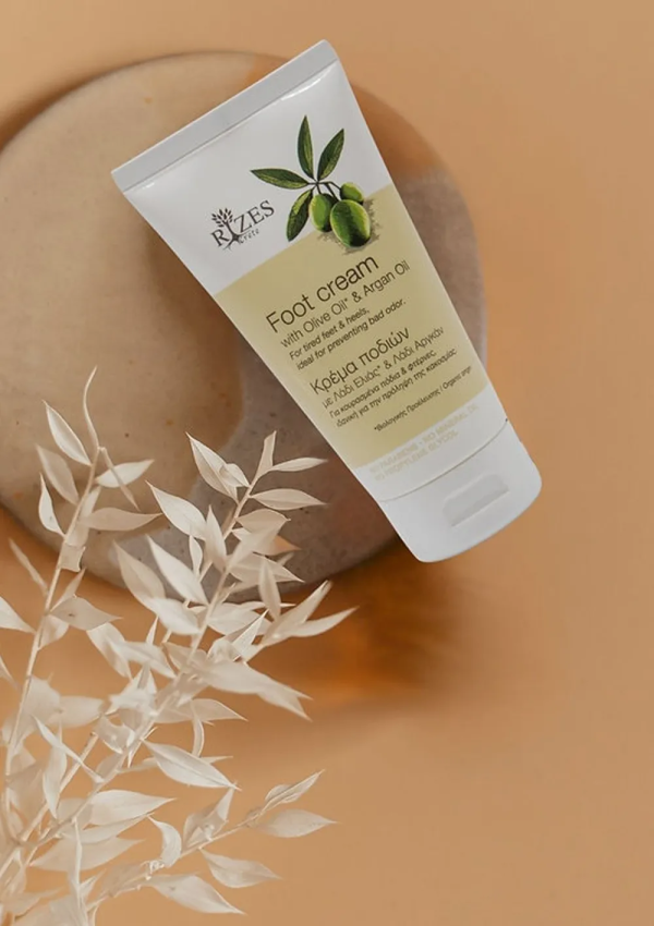 crème pour les pieds à l'huile d'argan et à l'huile d'olive
