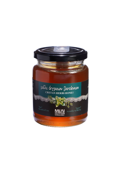 Miel aux herbes de Crète en pot de 450 g