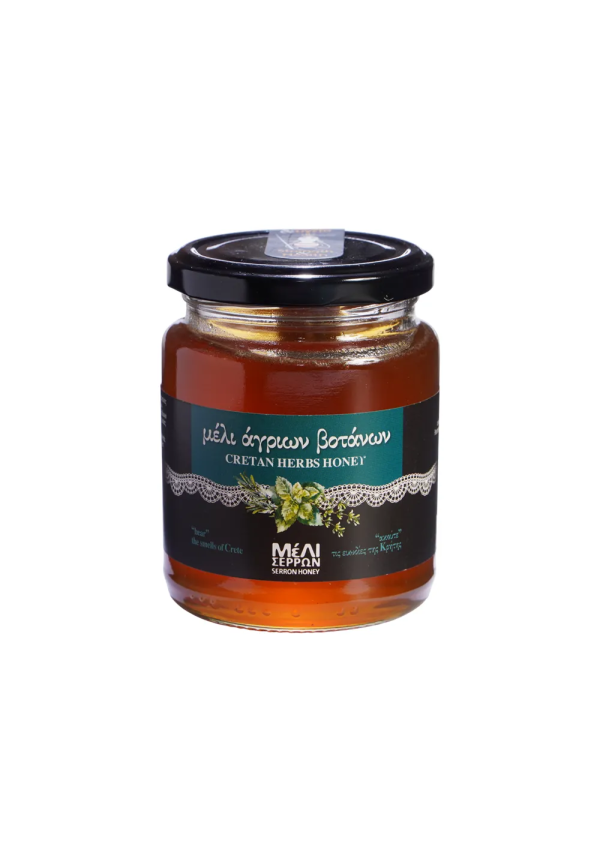 Miel aux herbes de Crète en pot de 450 g