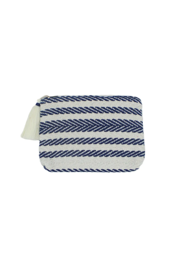 pochette grec au motif navy