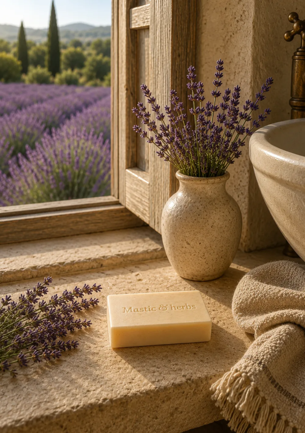 savon au mastic et à la lavande