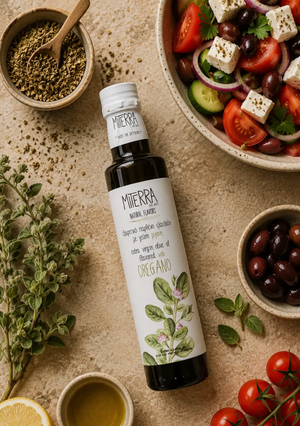 huile d'olive à l'origan