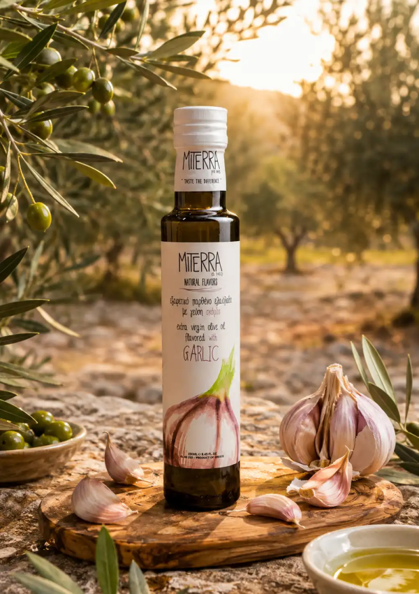 huile d'olive à l'ail