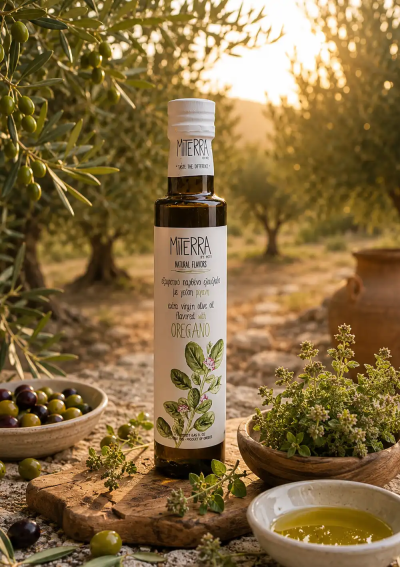 huile d'olive à l'origan