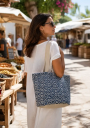 sac de plage bleu grec