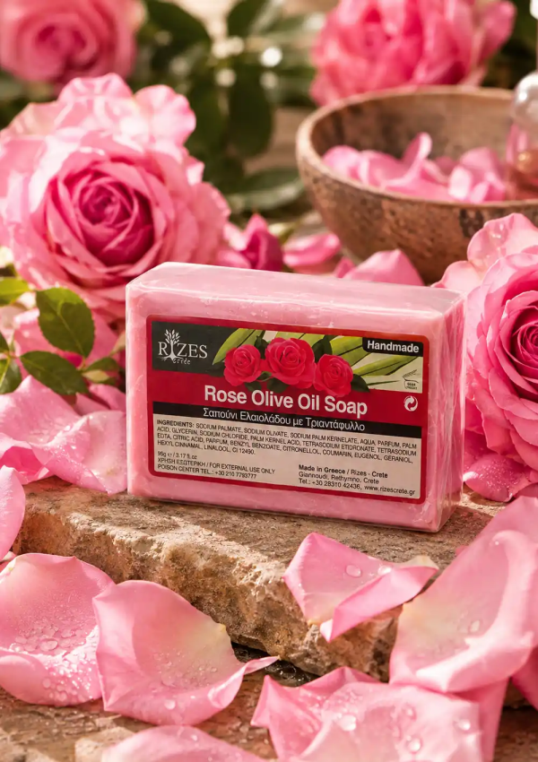 savon naturel à la rose