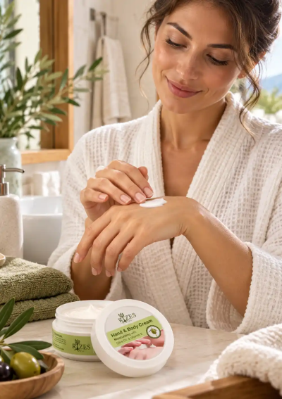 crème main à la vitamine E et à l'huile d'olive