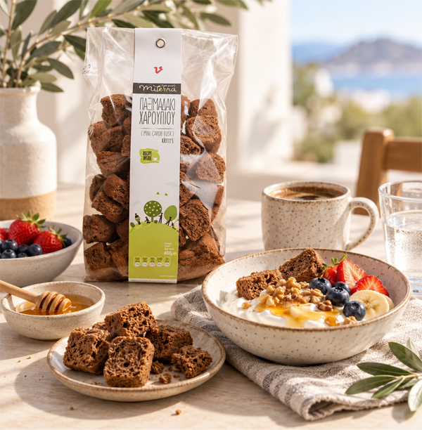 biscotte de caroube au petit déjeuner